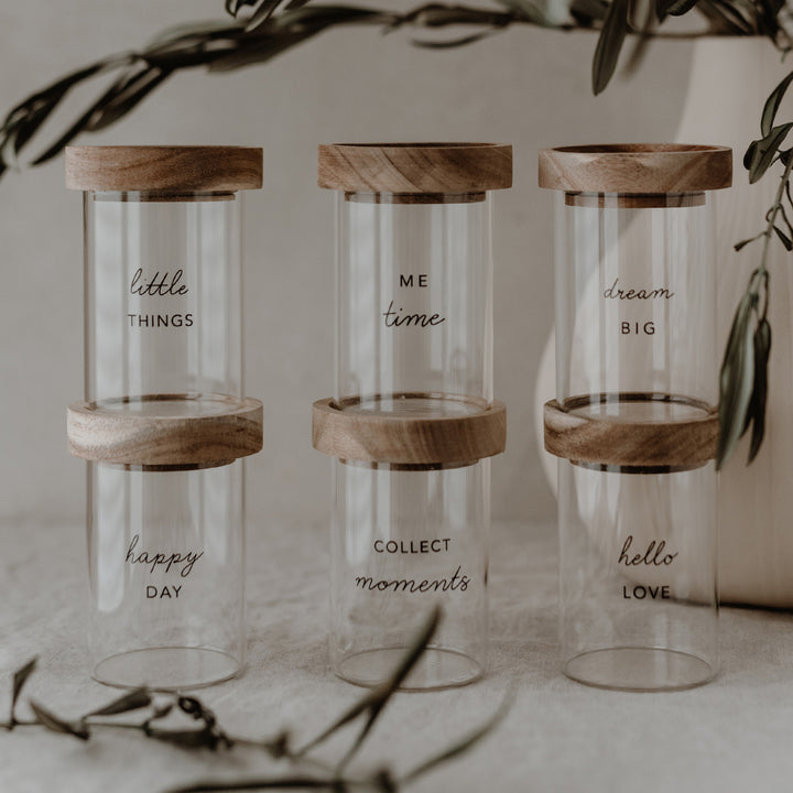Mini storage jars - Little Things black | 1 pc.