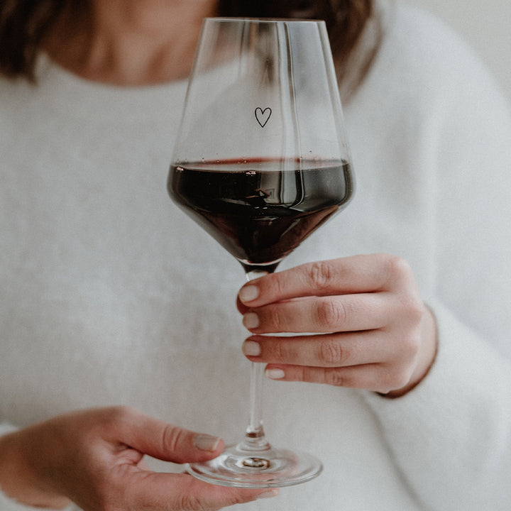 wine glass - heart