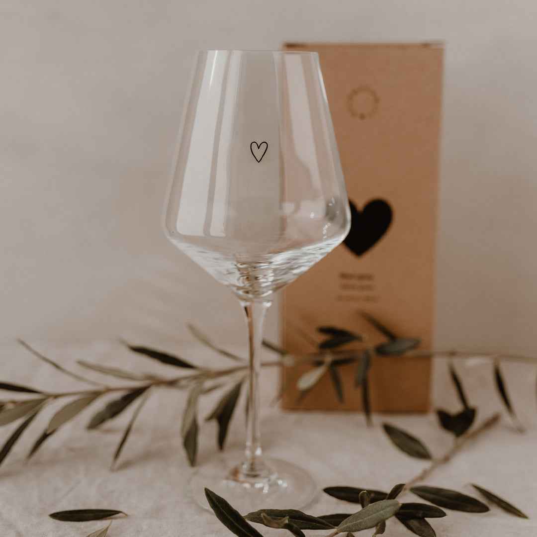 wine glass - heart