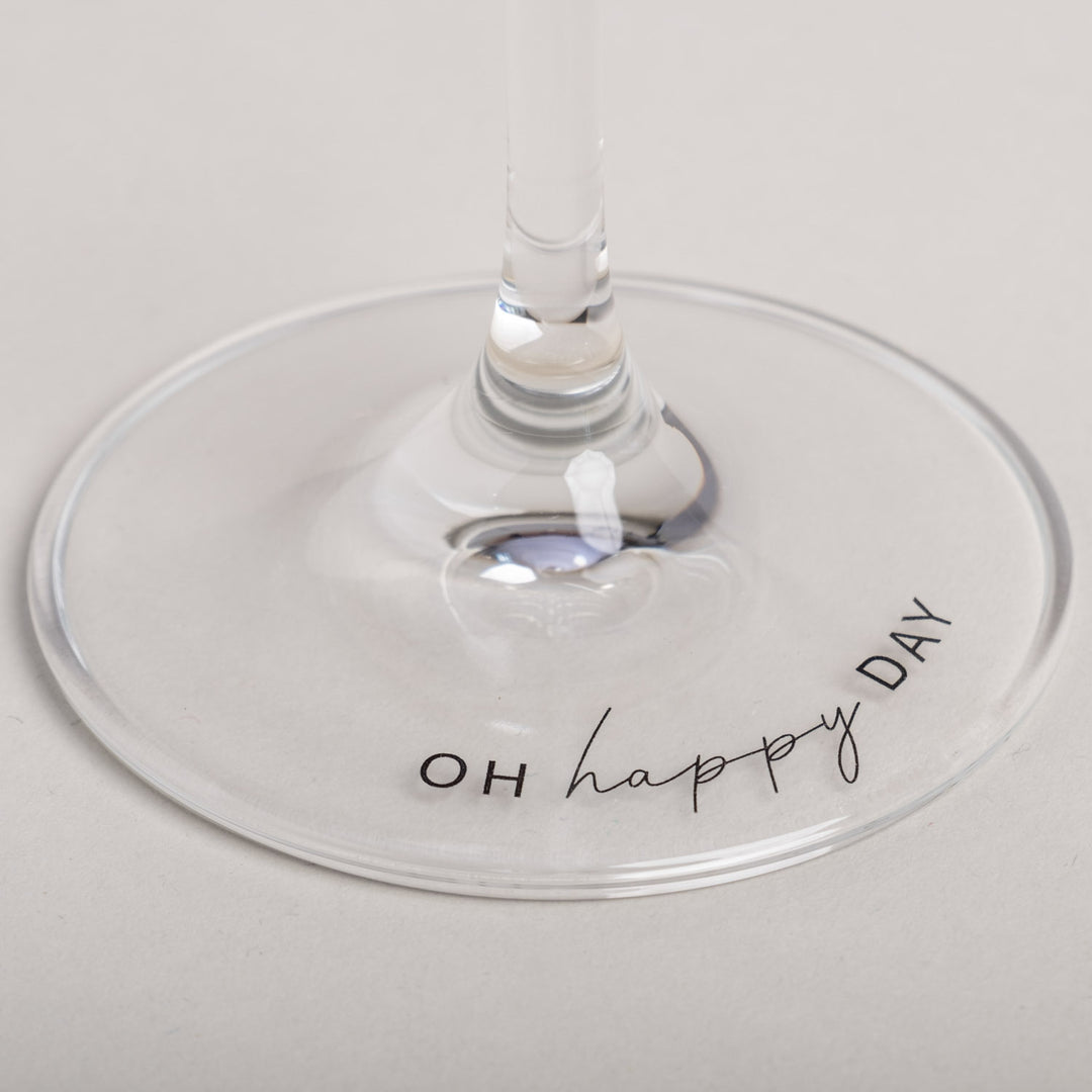 wine glass - Oh happy day