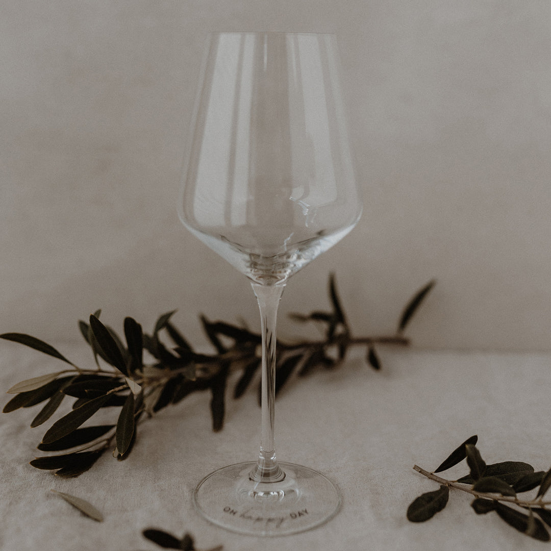 wine glass - Oh happy day