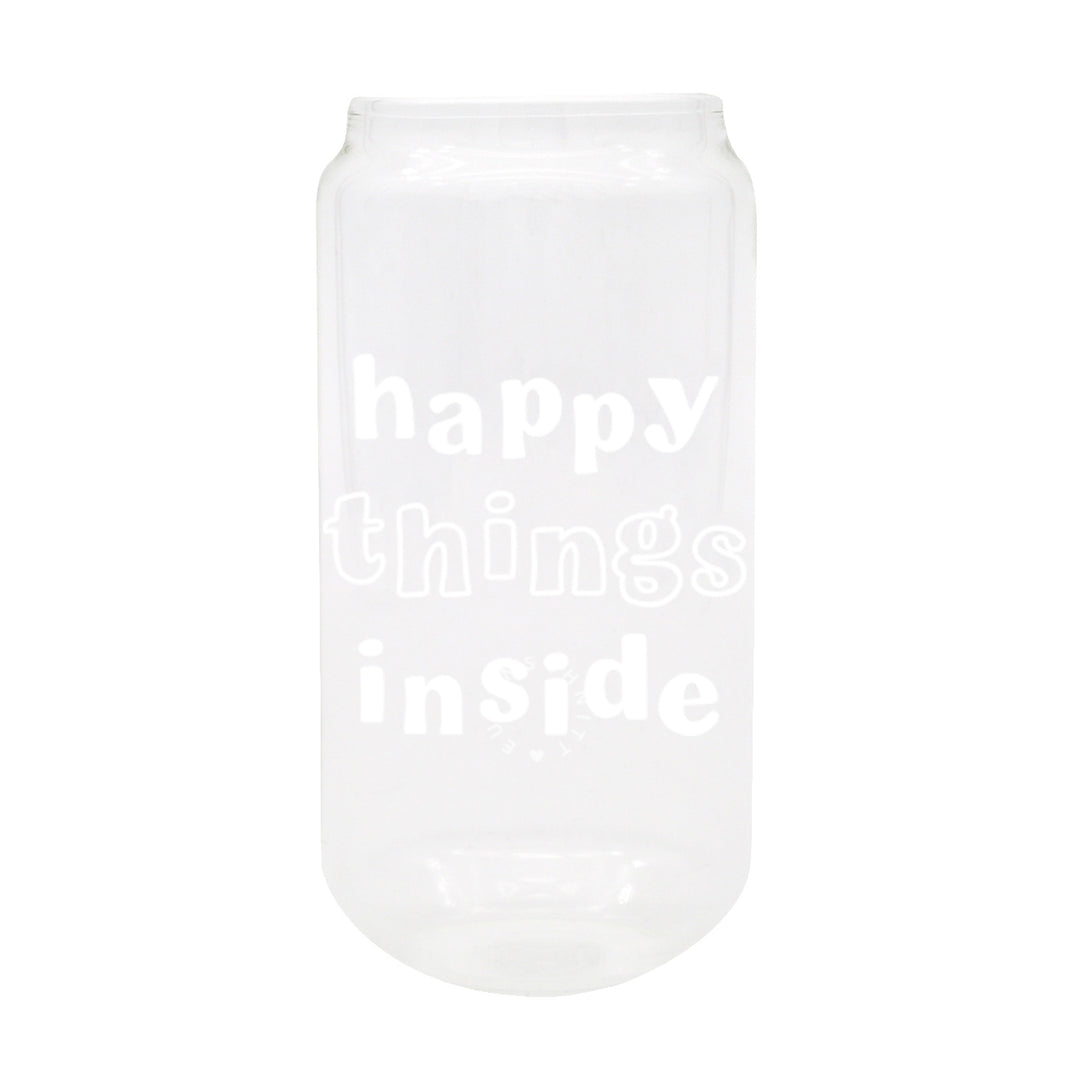 Tall Drinking Glass - Happy Things
