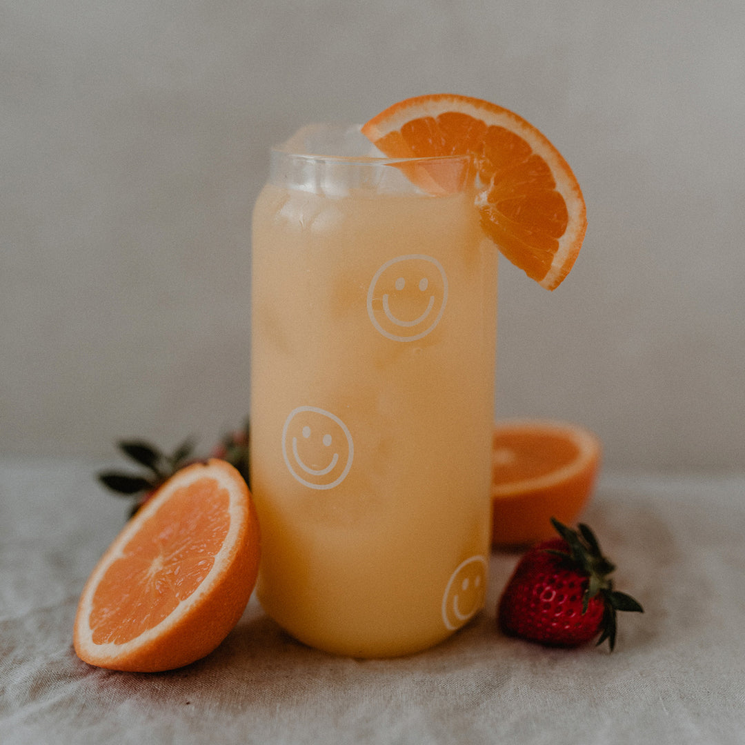 Tall Drinking Glass - Smileys