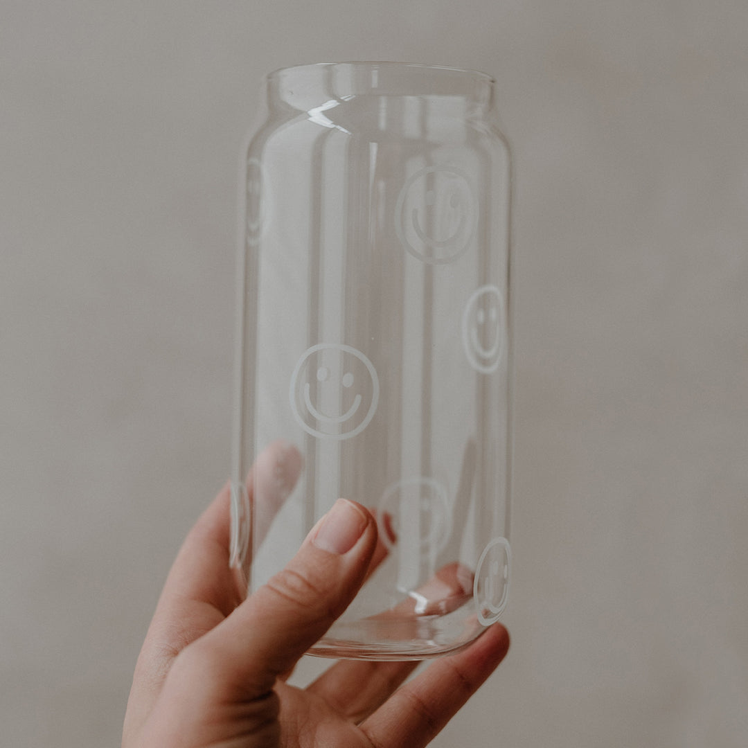 Tall Drinking Glass - Smileys