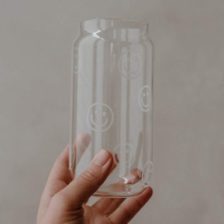 Tall Drinking Glass - Smileys
