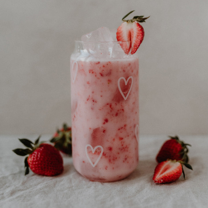 Tall Drinking Glass - Hearts