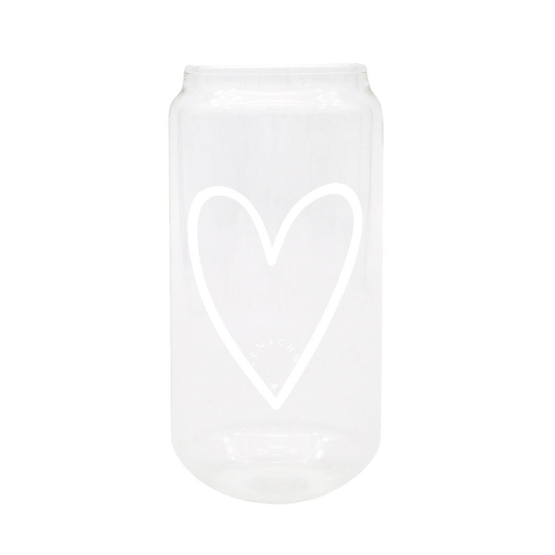 Tall Drinking Glass - Heart