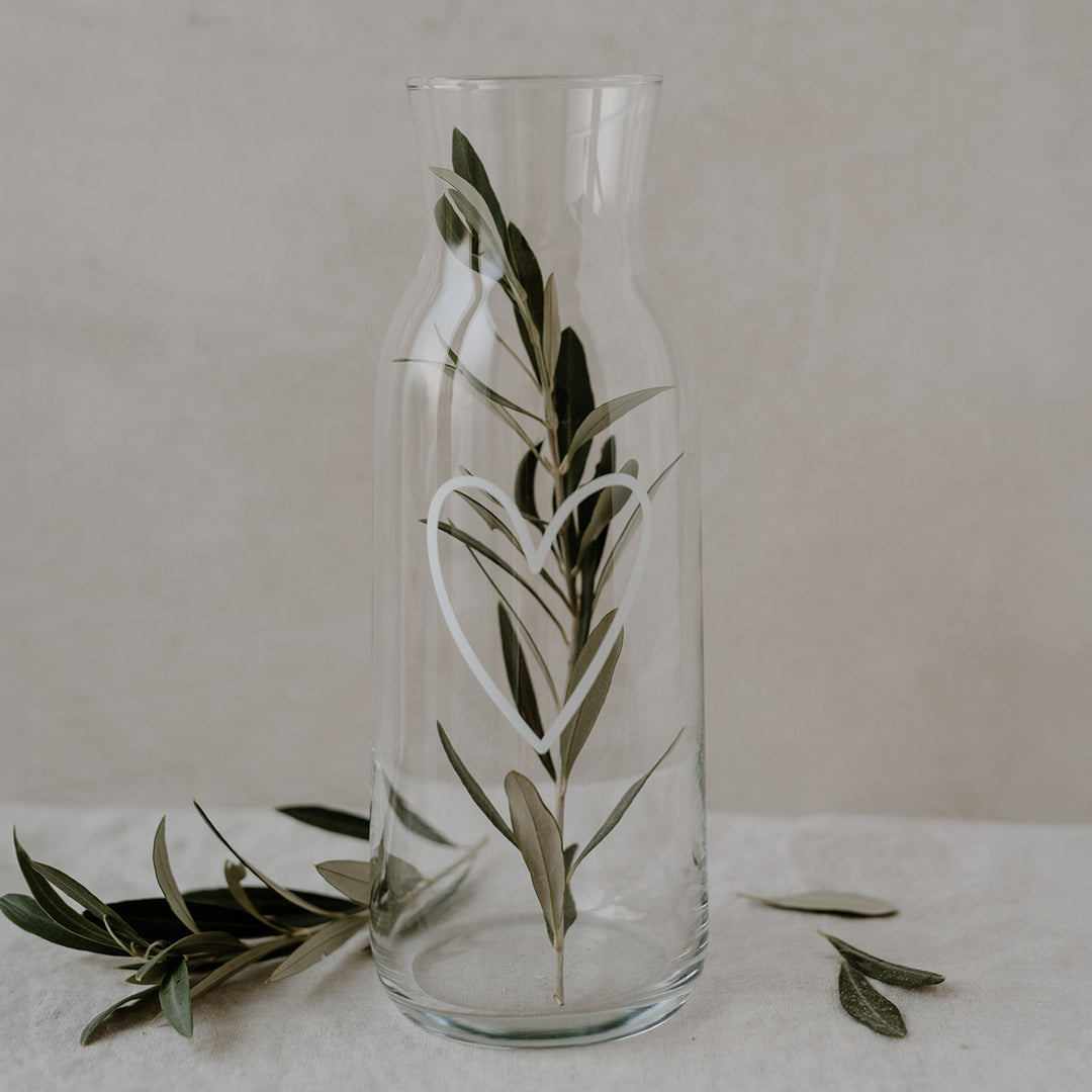 Carafe - Heart white