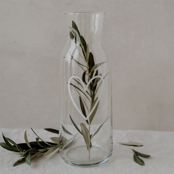 Carafe - Heart white