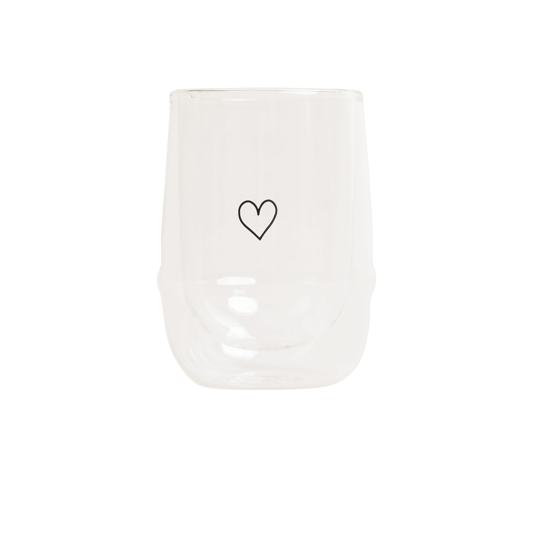 Double-walled heart glass 250 ml