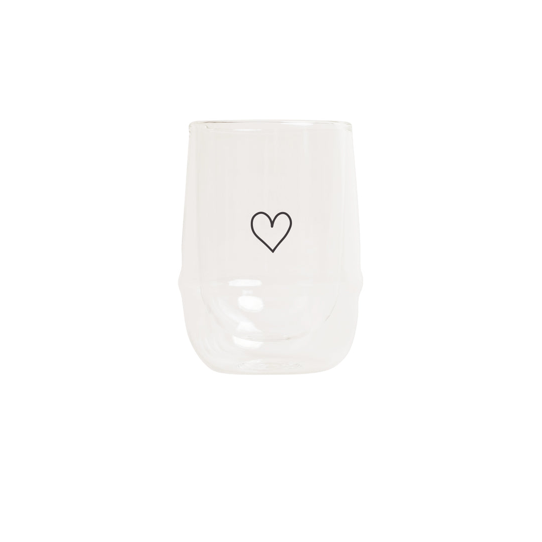 Double-walled heart glass 250 ml