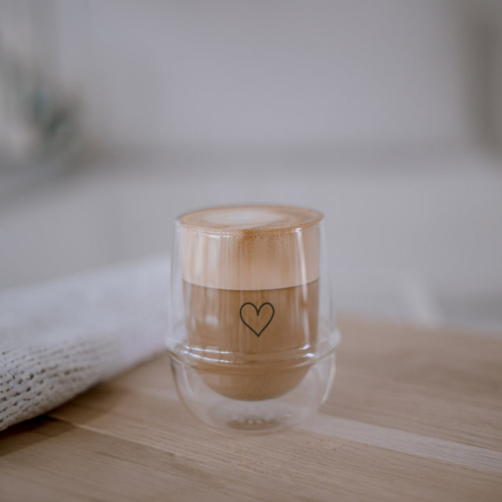 Double-walled heart glass 250 ml