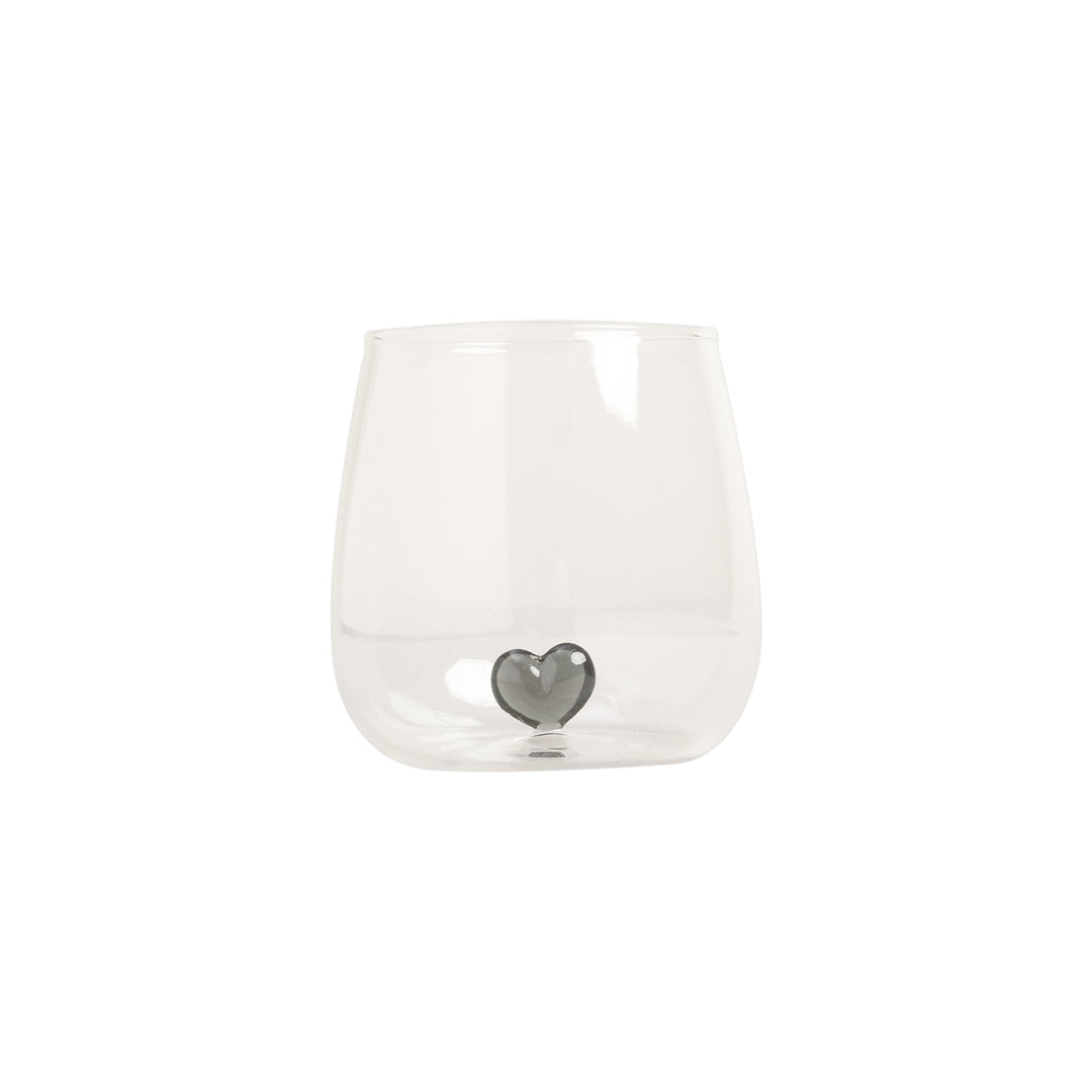drinking glass heart figure pink