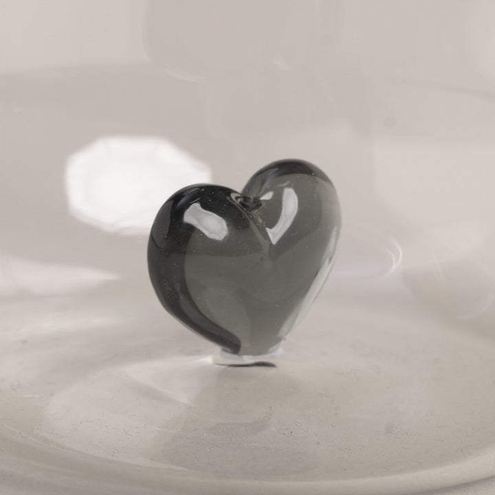 drinking glass heart figure pink