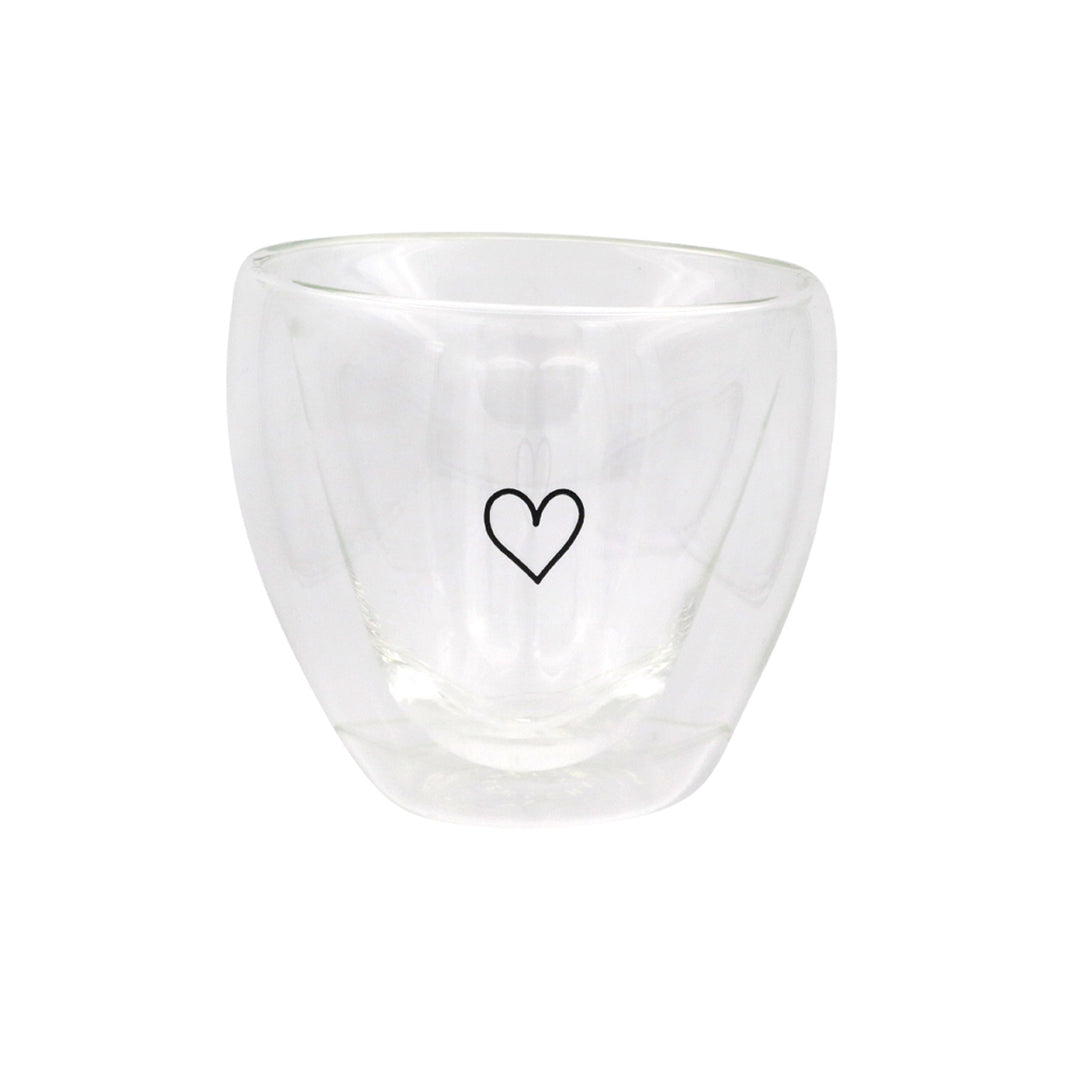 Double-walled heart glass 250 ml