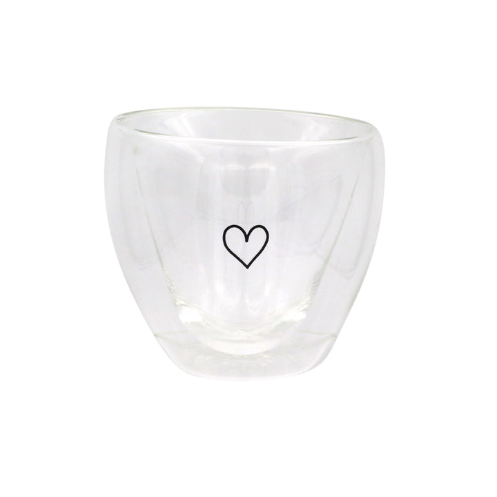 Double-walled heart glass 250 ml