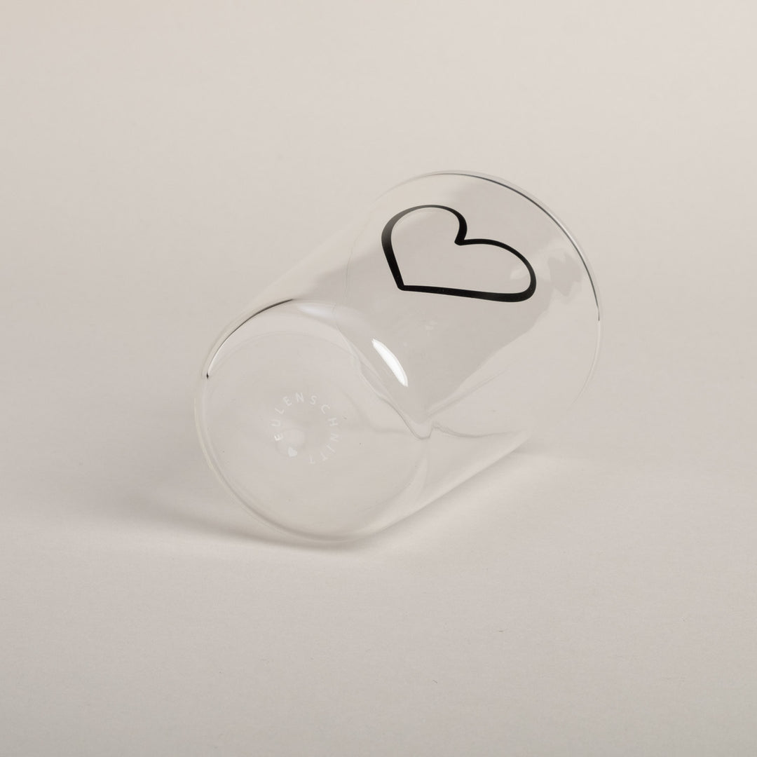 drinking glass hearts white