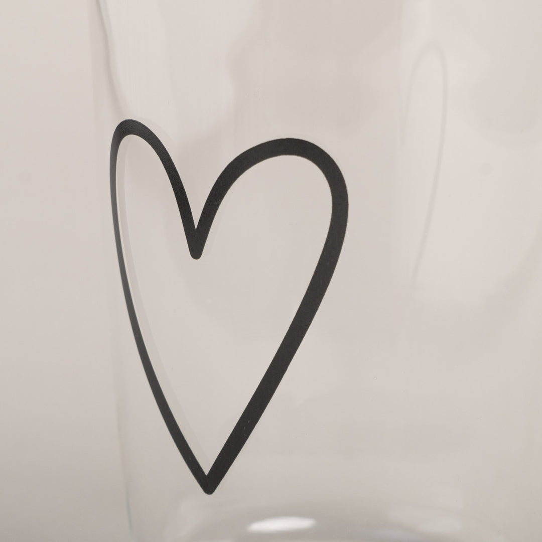 drinking glass hearts white