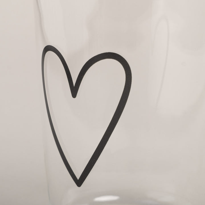 drinking glass hearts white