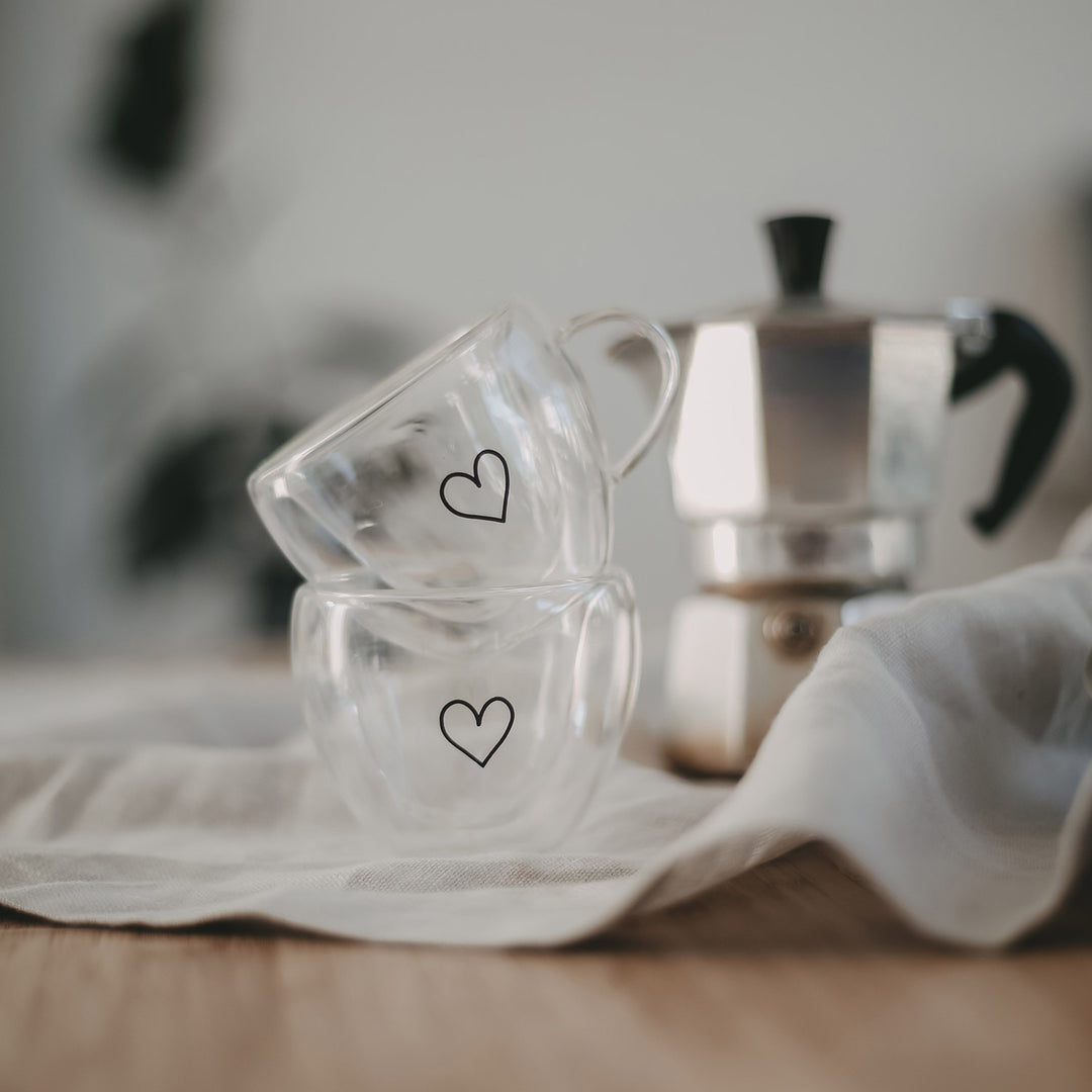 Double-walled heart glass 250 ml