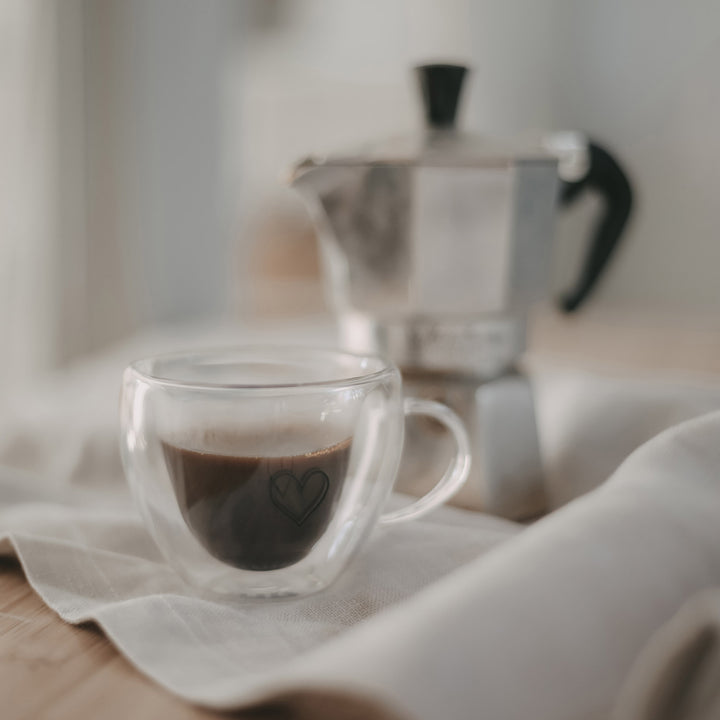 Double-walled heart glass 250 ml