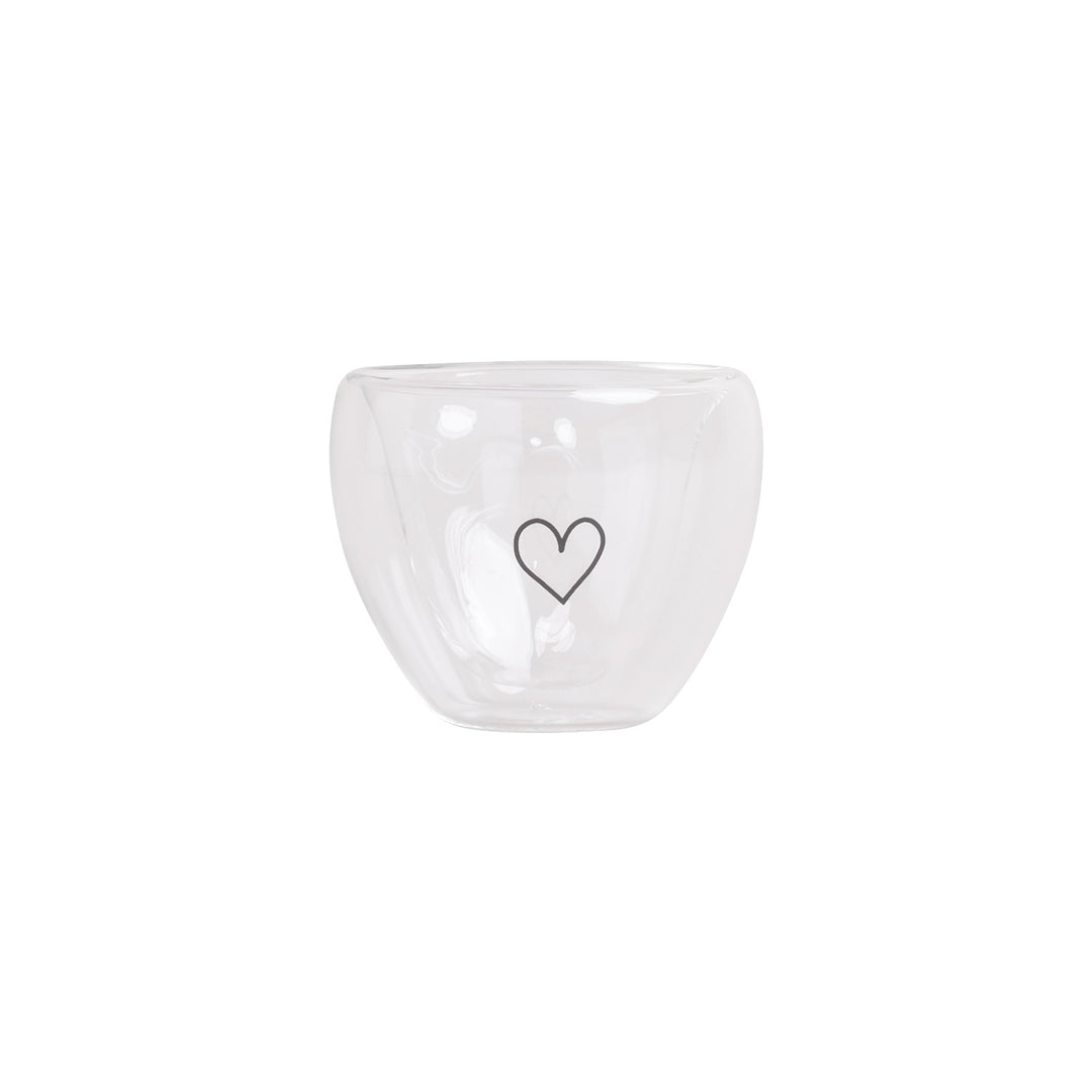 Double-walled heart glass 250 ml
