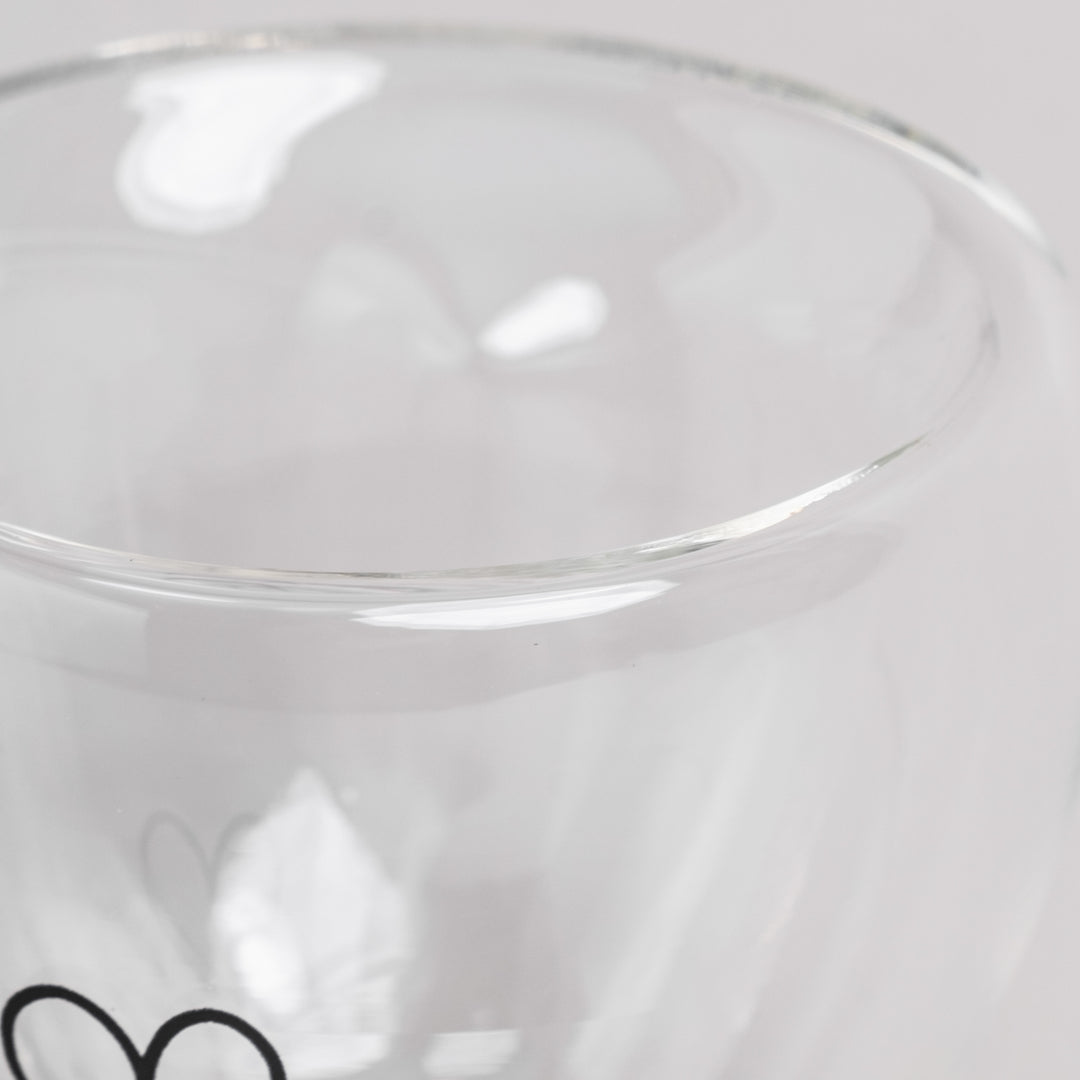 Double-walled heart glass 250 ml
