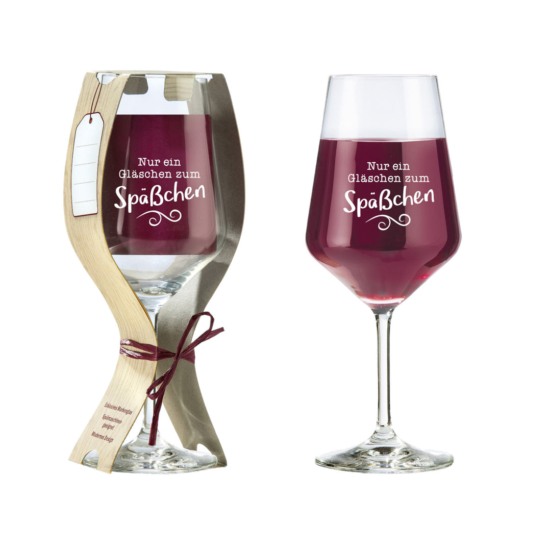 wine glass "Just a little glass for fun"