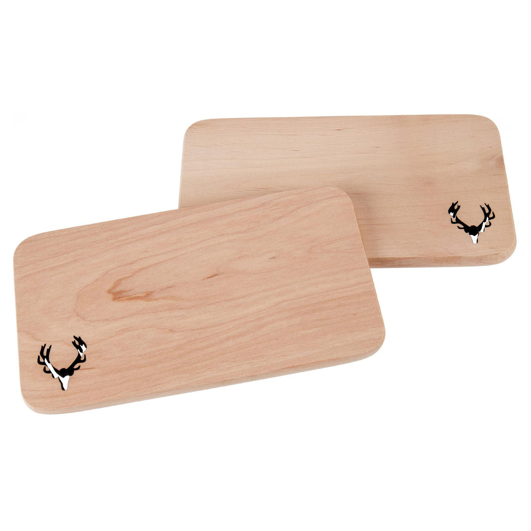 Cutting board alder with antler laser cut approx. 22.5 x 12.5 x 1.2 cm