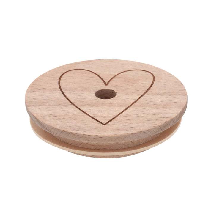Lid for Tall Drinking Glass - Heart