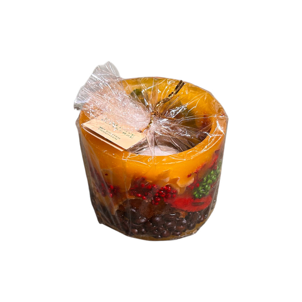 scented lantern candle with real fruits