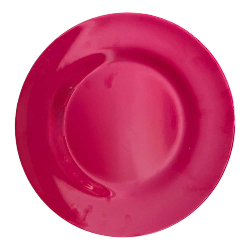 Melamine dinner plate with red alphabet print