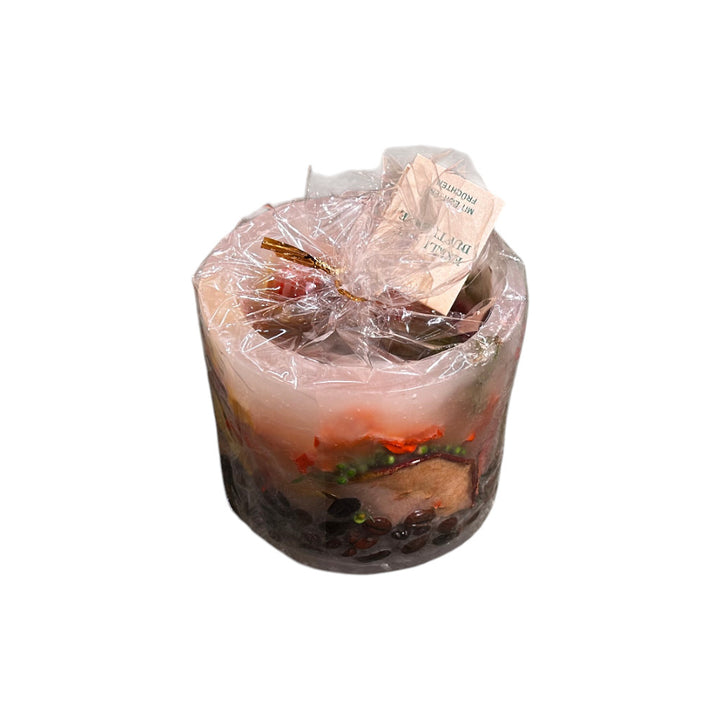 scented lantern candle with real fruits