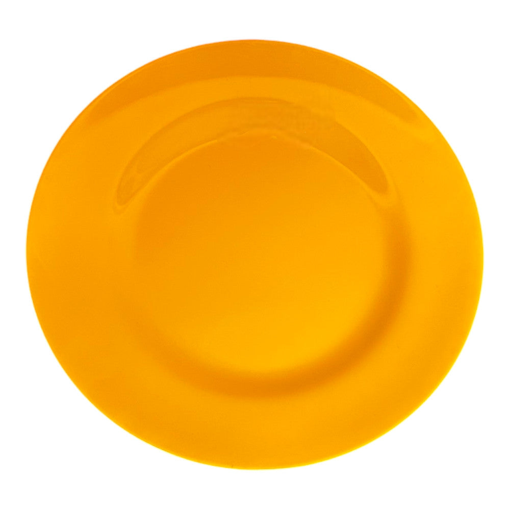 Melamine dinner plate with red alphabet print