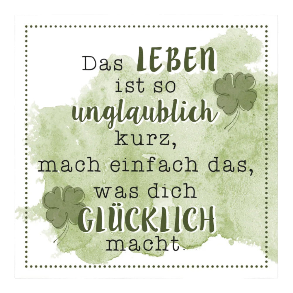 Metall Schild 'Glück'