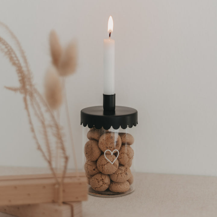 Eulenschnitt Kerzenhalter Mini Welle