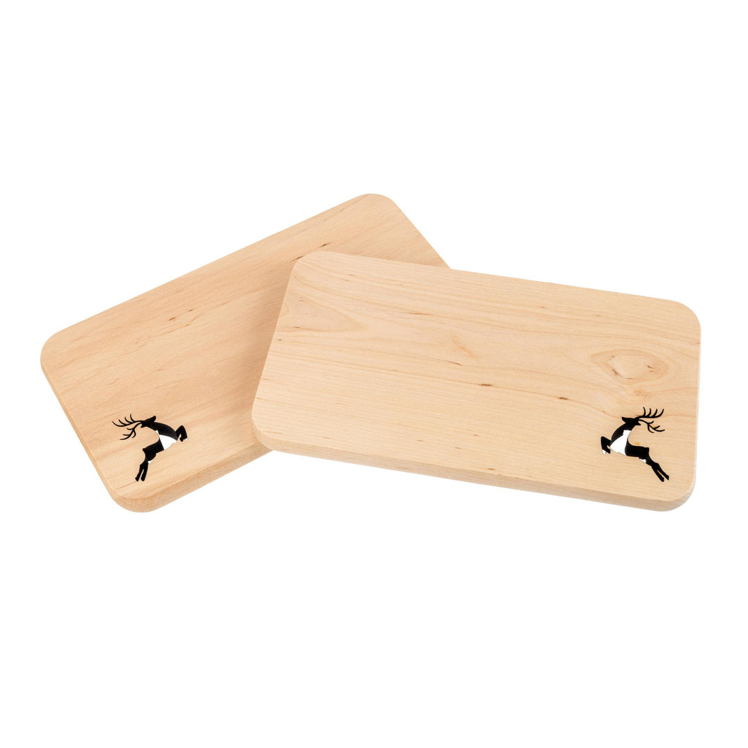 Cutting board alder with laser cut approx. 22.5 x 12.5 cm - Deer