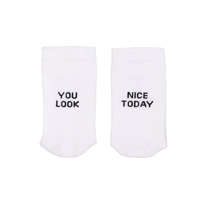 Eulenschnitt Socken "You look nice today"