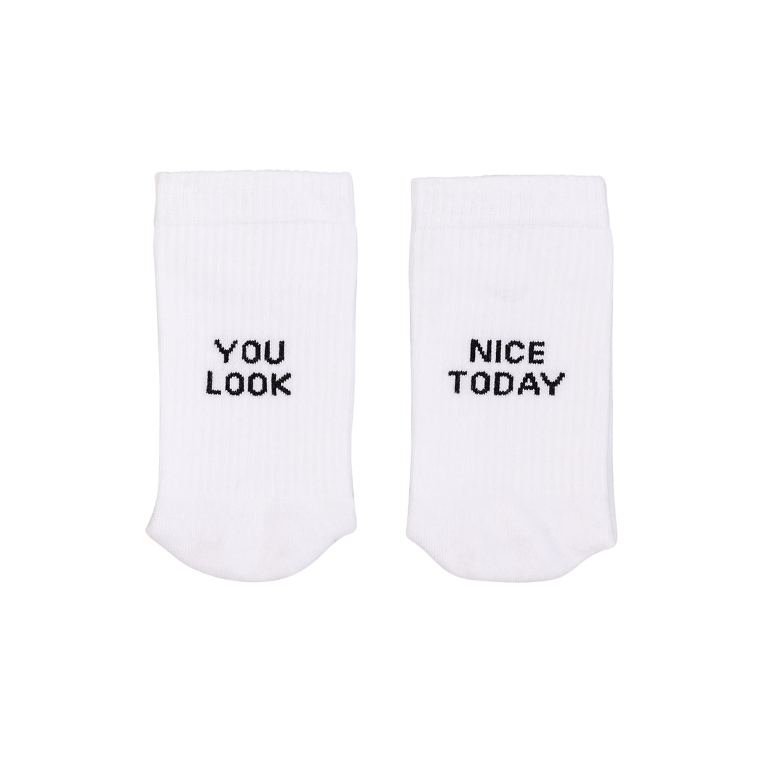 Eulenschnitt Socken "You look nice today"
