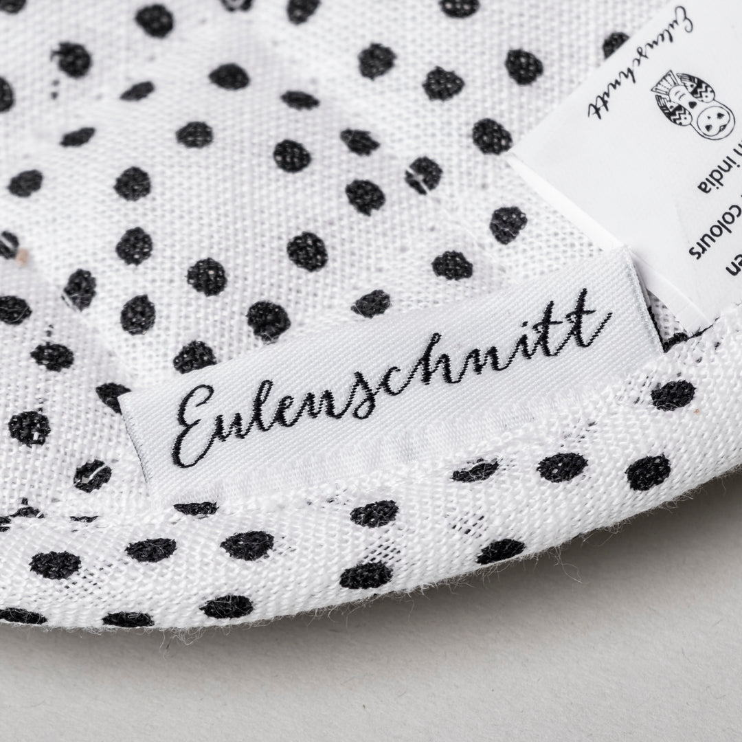 Eulenschnitt Topflappen „Punkte“ – 2er Set aus Leinen
