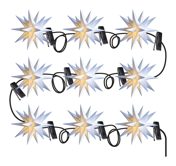 LED light chain stars large suitable for indoor and outdoor use