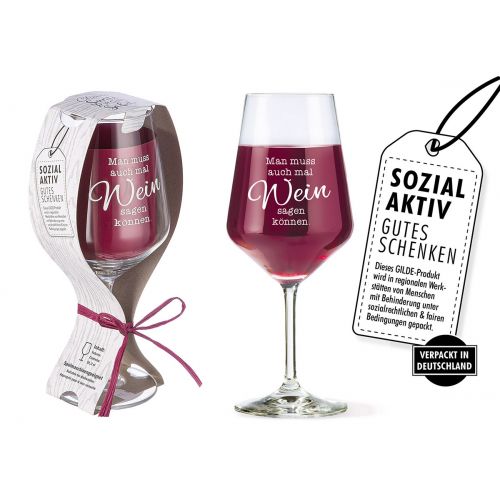 Weinglas "Wein sagen können"