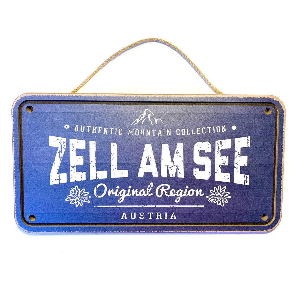 Schild Zell am See Blau