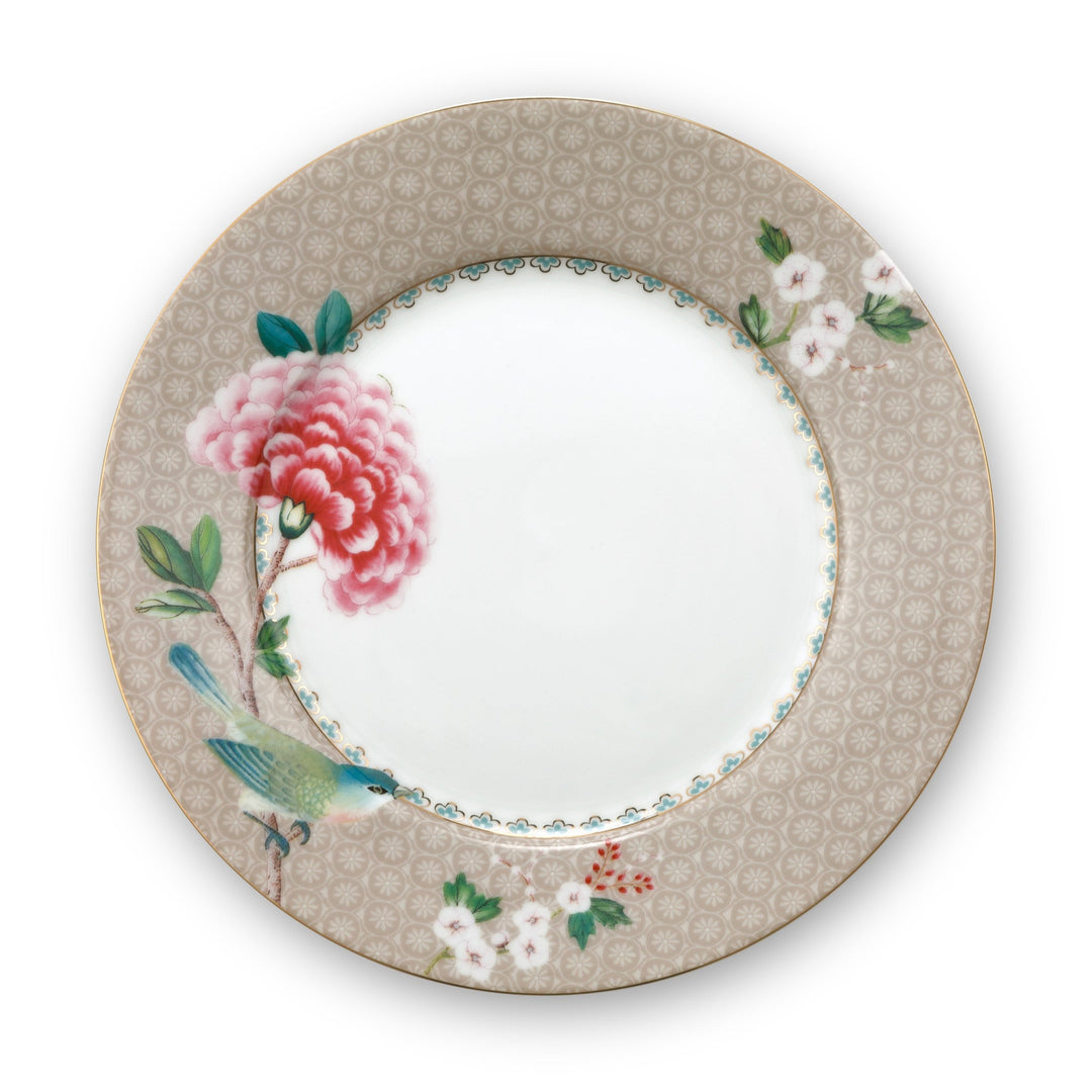 Plate Blushing Birds Khaki 21 cm