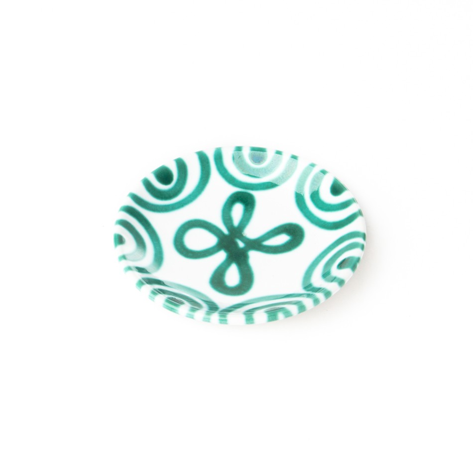 Green Flamed, Saucer Cup (Ø 15cm)