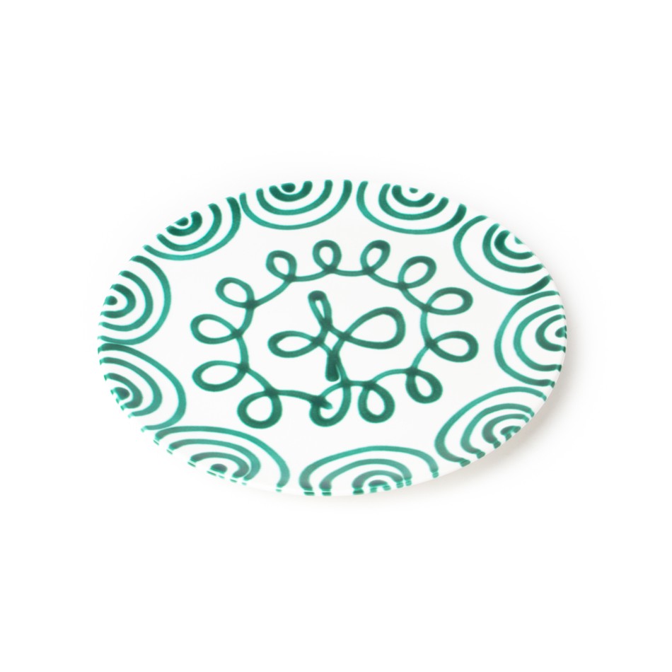 Green Flamed, Cup Plate (Ø 32cm)