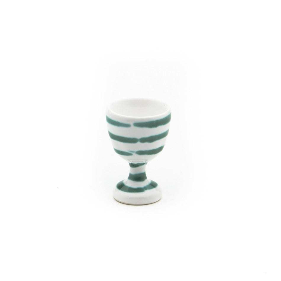 Green flamed, egg cup (H: 7.5cm)