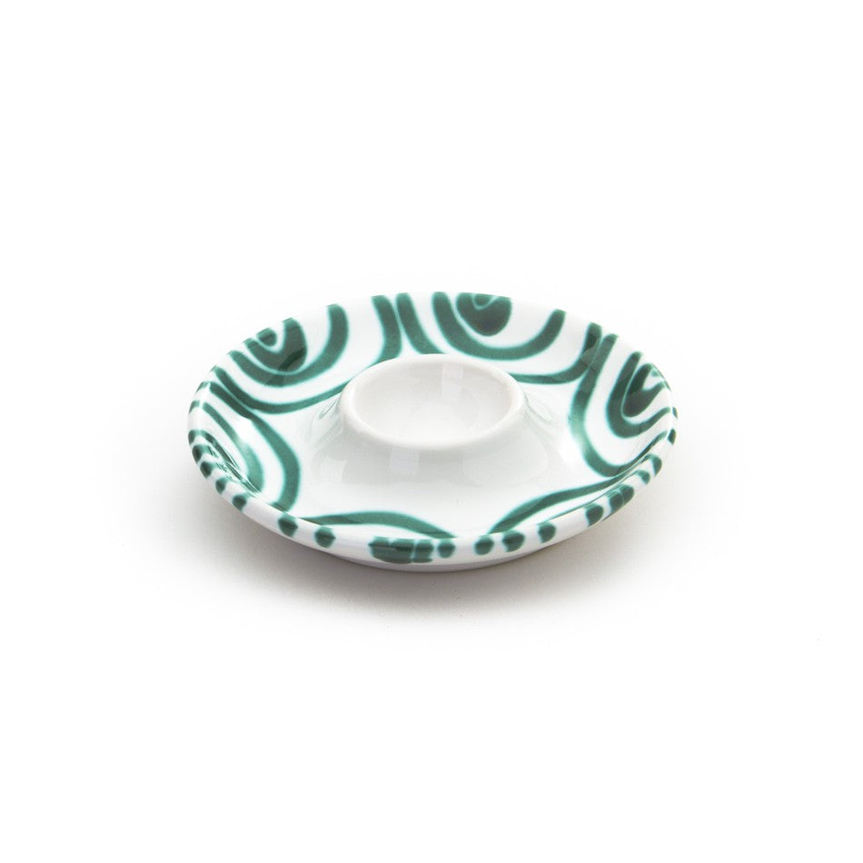 Green flamed, egg cup (Ø 12 cm)