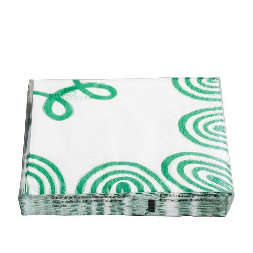 Green flamed, 3-ply napkins/20 pieces, 33x33cm