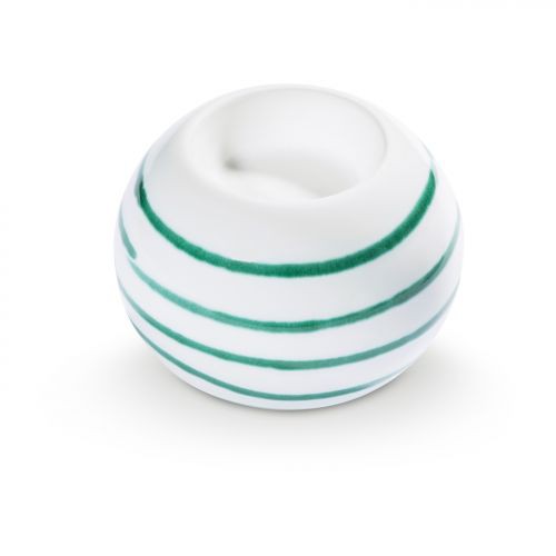 Green-flamed, globe chandelier